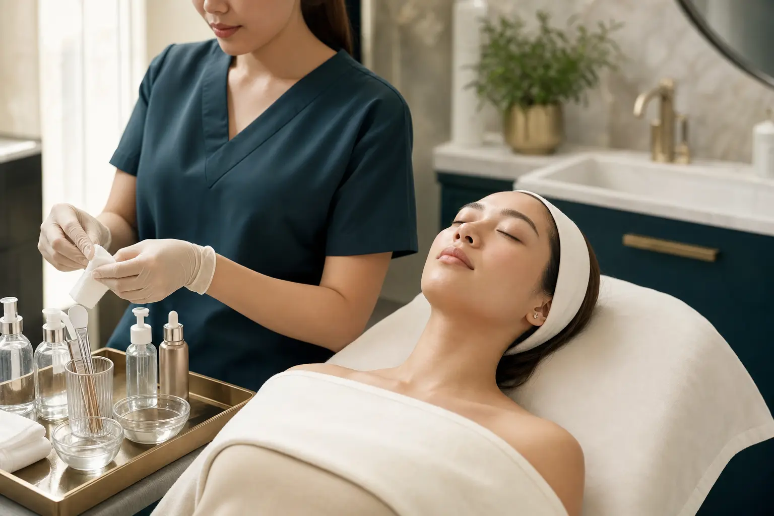 Facial Glow Therapy consultation context at SkinDrip Aesthetics and IV Drip Clinic